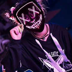 LED Glow Halloween Mask Scary Mask for Holiday Party