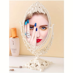Vintage Oval Shaped Swivel Makeup Mirror for Women
