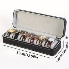 6-slot Zipper Watch Storage Box & Bag