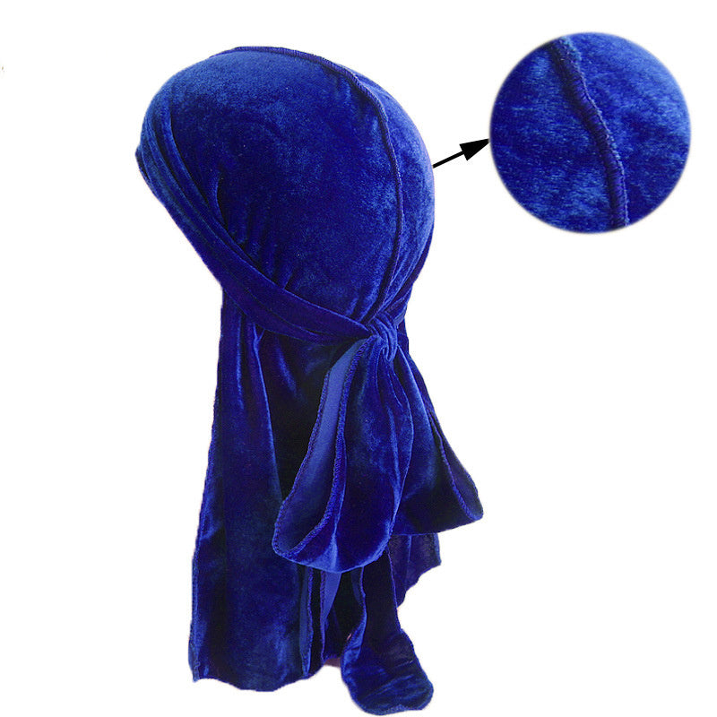 Velvet Durag For Waves Long Tie Waves Cap Men's Pirate Hat