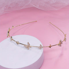 Faux Pearl Butterfly Head Hoop Bridal Hair Accessories