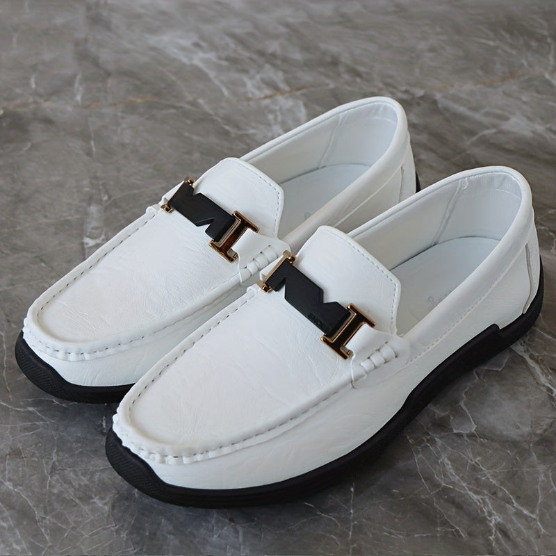 Men's Moc Toe Loafer Shoes Non slip PU Leather Shoes