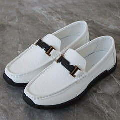 Men's Moc Toe Loafer Shoes Non slip PU Leather Shoes