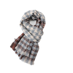 Winter Thermal Plaid Scarf Shawl Cold Weather Scarves & Wraps For Women