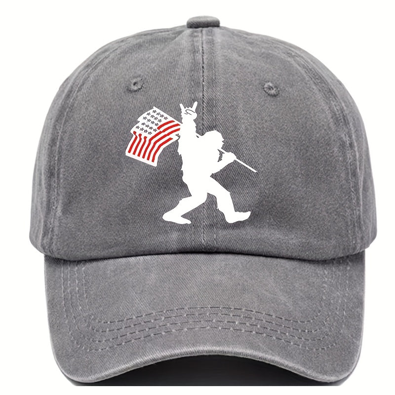 Casual Washed Cotton Baseball Cap Letter Printed Sun Protection Hat