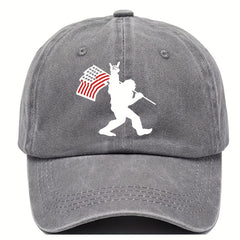 Casual Washed Cotton Baseball Cap Letter Printed Sun Protection Hat