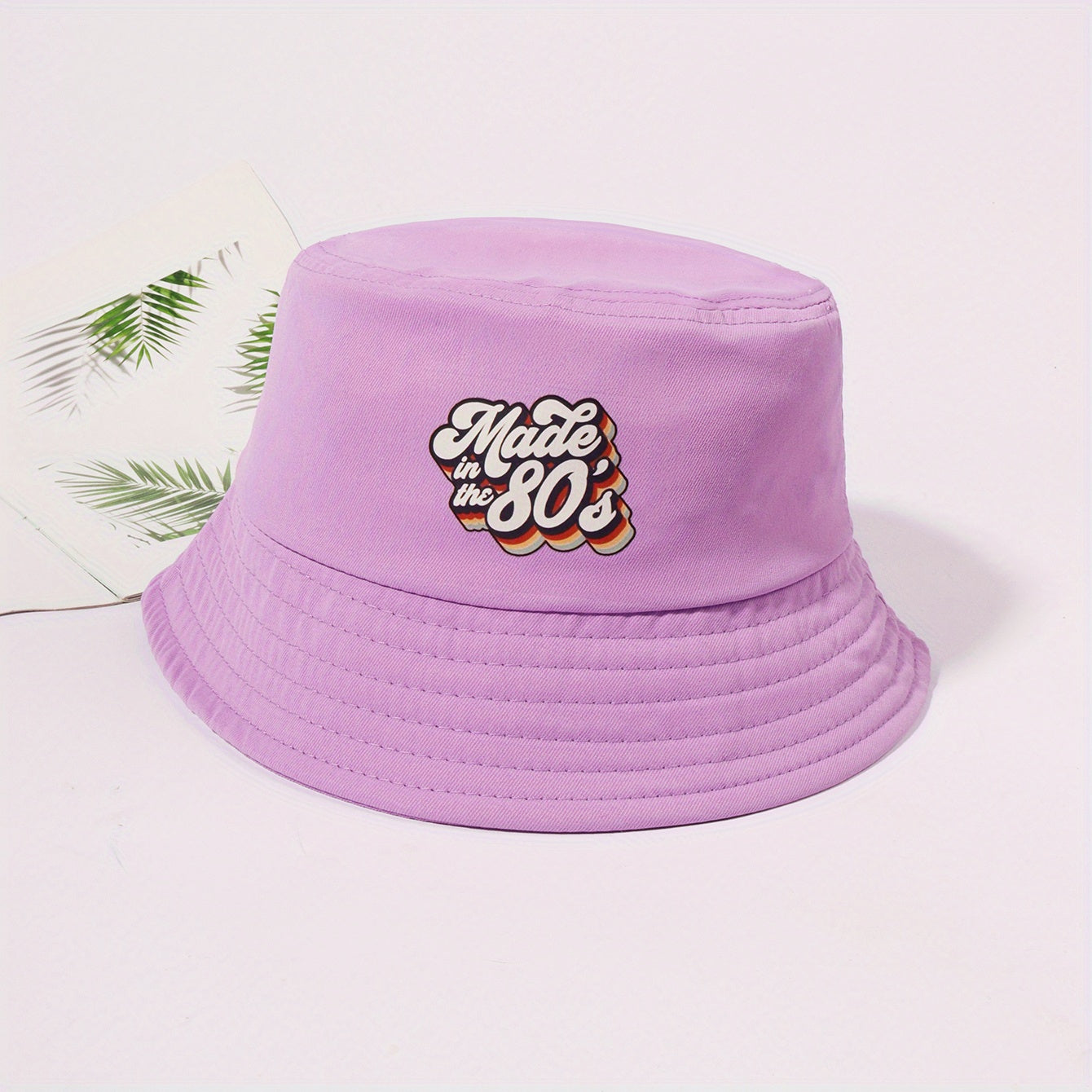 Purple Vintage Bucket Hat Fisherman Cap For Women Men