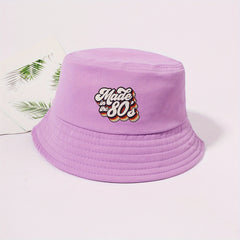Purple Vintage Bucket Hat Fisherman Cap For Women Men