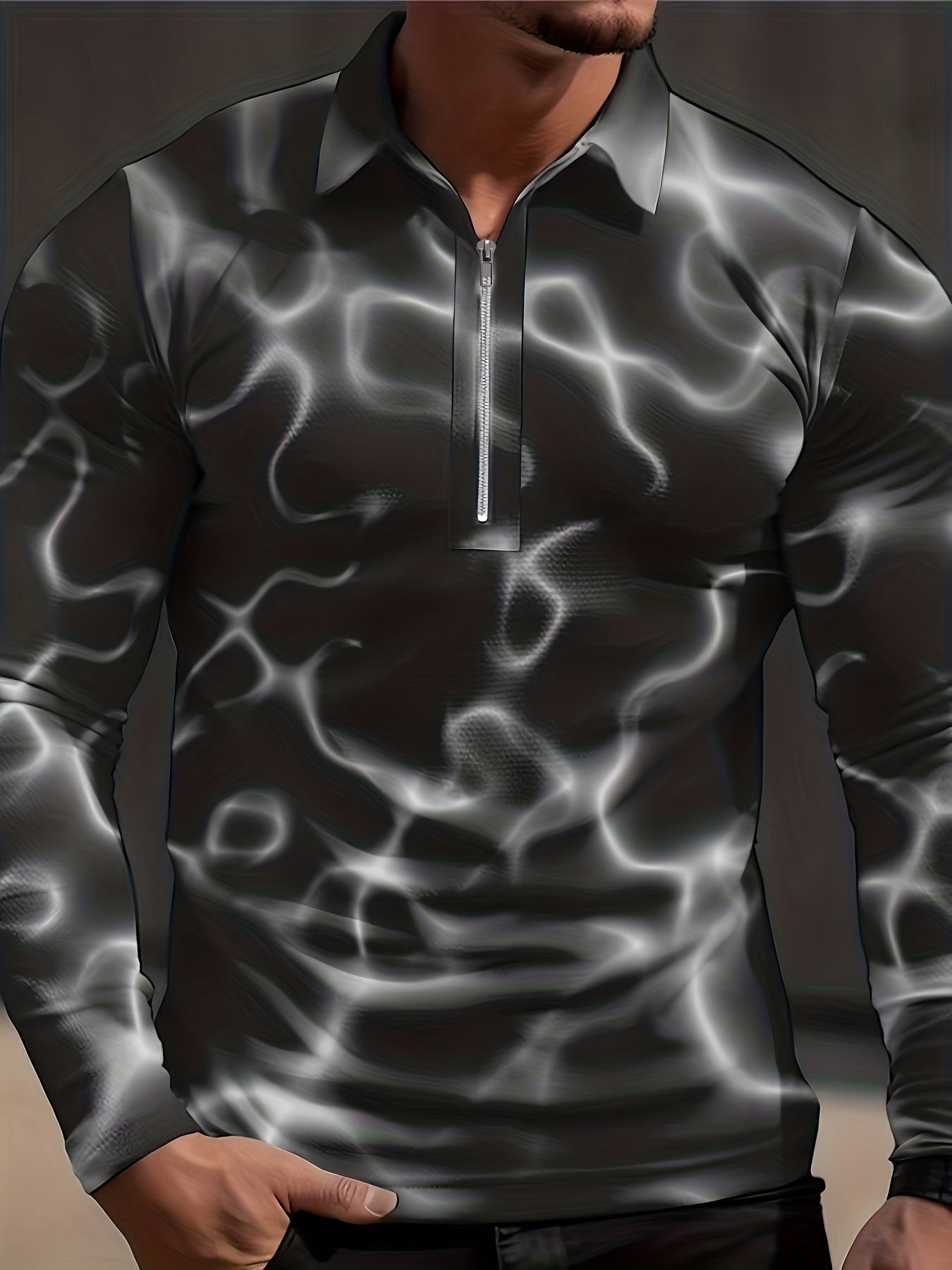 Tie Dye Men's Custom Fit Long Sleeve Shirt