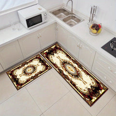 Boho Kitchen Rugs Set - Vintage Floral Anti Fatigue Long Strip Floor Mats
