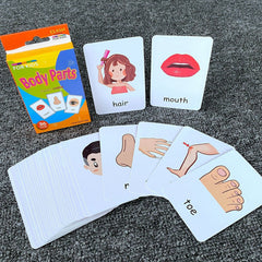 Colorful Word Recognition Flash Cards for Kids