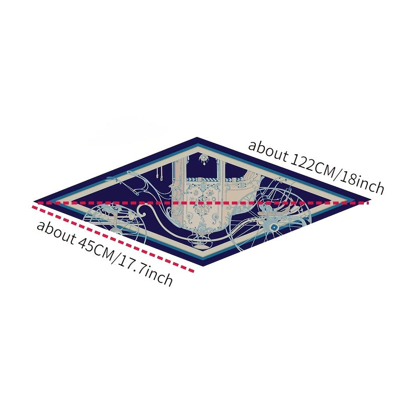 Women's Long Print Neckerchief Neck Wrap Bandana Scarf