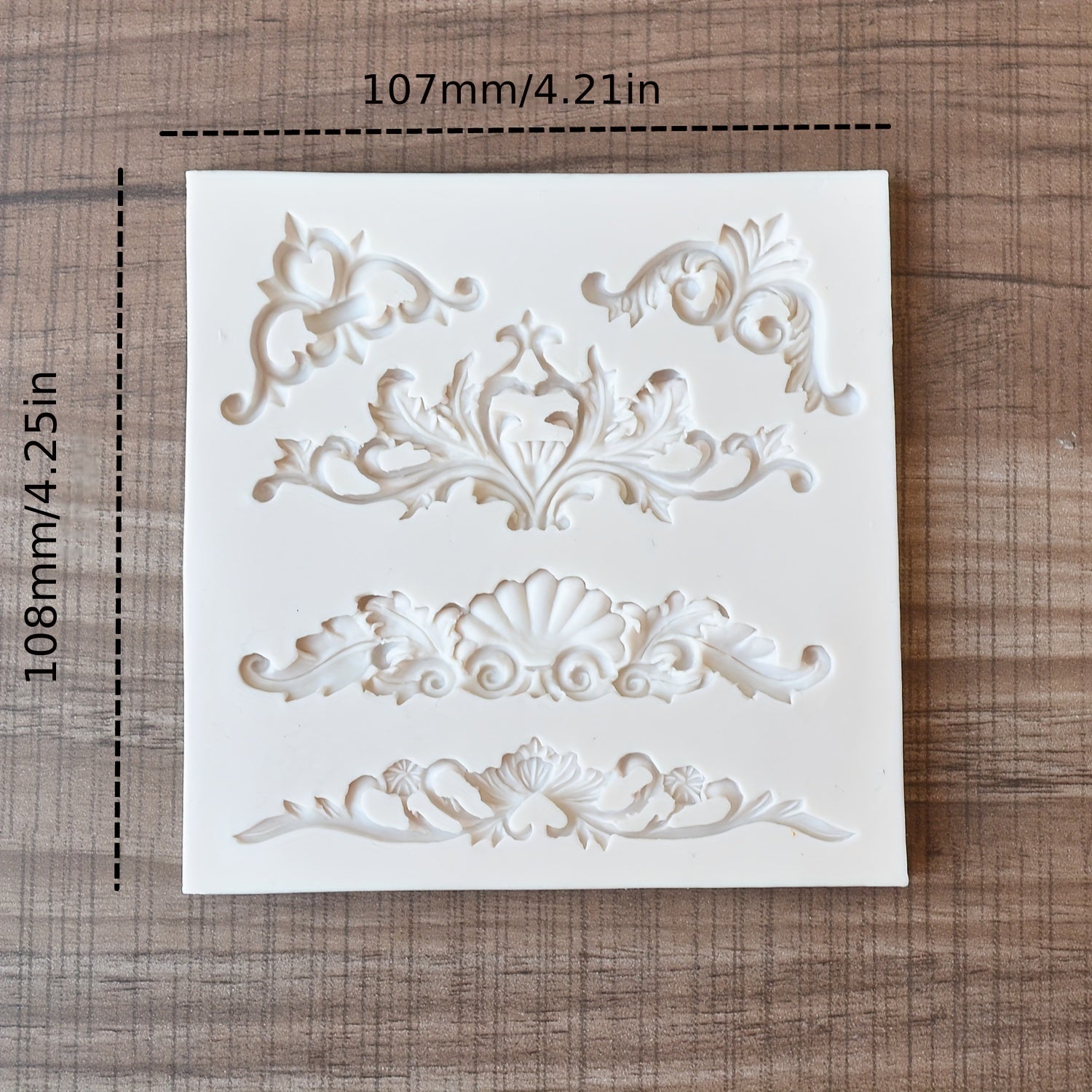 Baroque Scroll Chocolate Mold for Cake Decorating DIY Baking Kitchen Gadgets