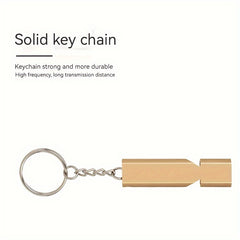 2pcs Survival Whistle Keychains Metal Lifesaving Whistle