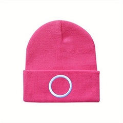 Round Embroidery Knitted Hat and Handsome Acrylic Knit Hat for Men