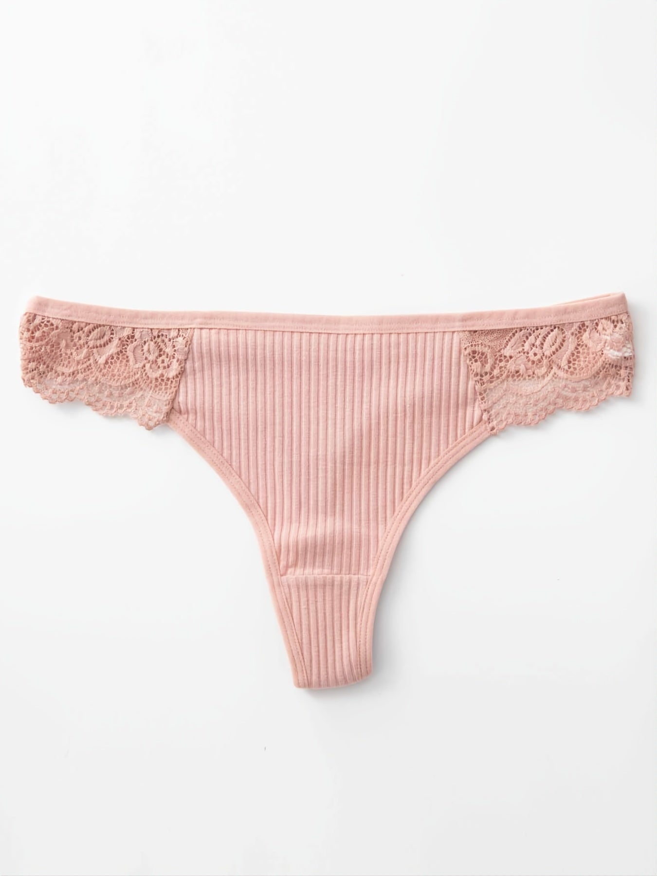 5pcs Lace Thongs Sexy Low Waist Panties Women's Lingerie