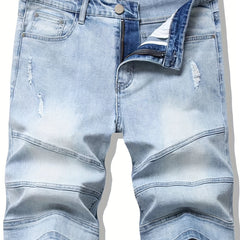Men's Street Style Distressed Denim Shorts
