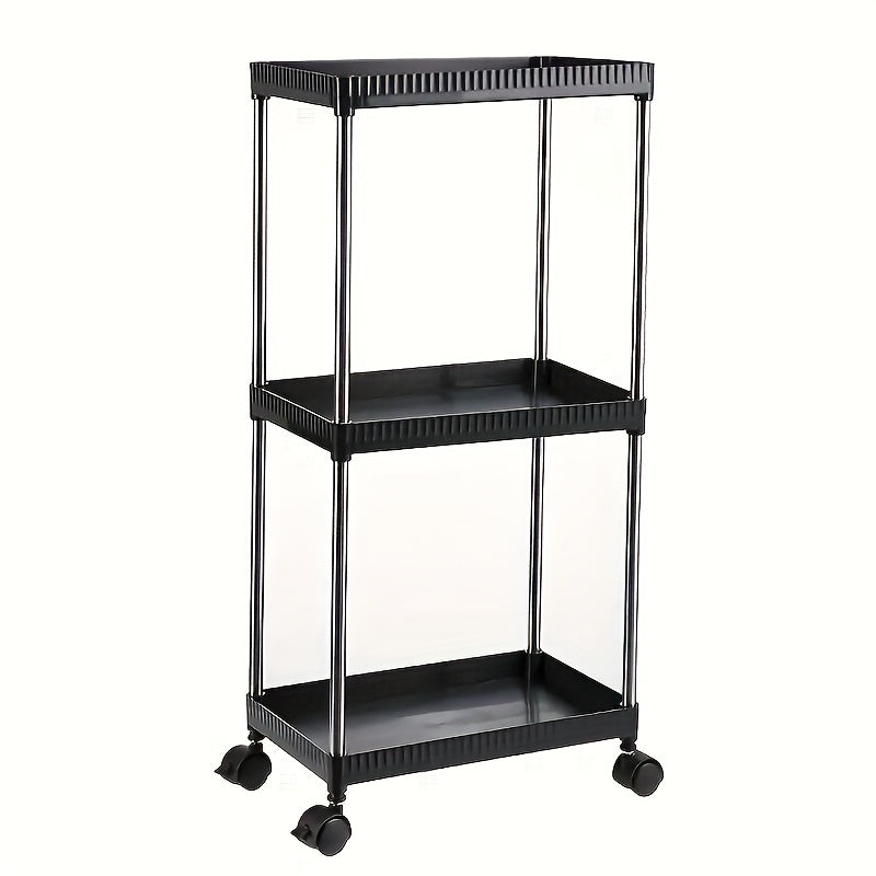3 Tier Utility Cart Rolling Organization Cart Multifunctional Storage Shelves