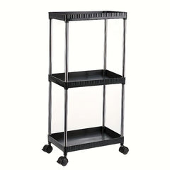 3 Tier Utility Cart Rolling Organization Cart Multifunctional Storage Shelves
