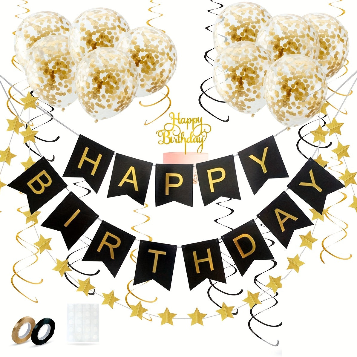 28pcs Birthday Party Decorations Set for Men & Women's Celebrations