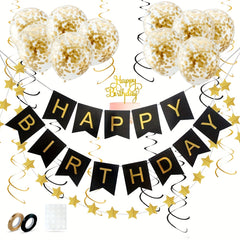 28pcs Birthday Party Decorations Set for Men & Women's Celebrations