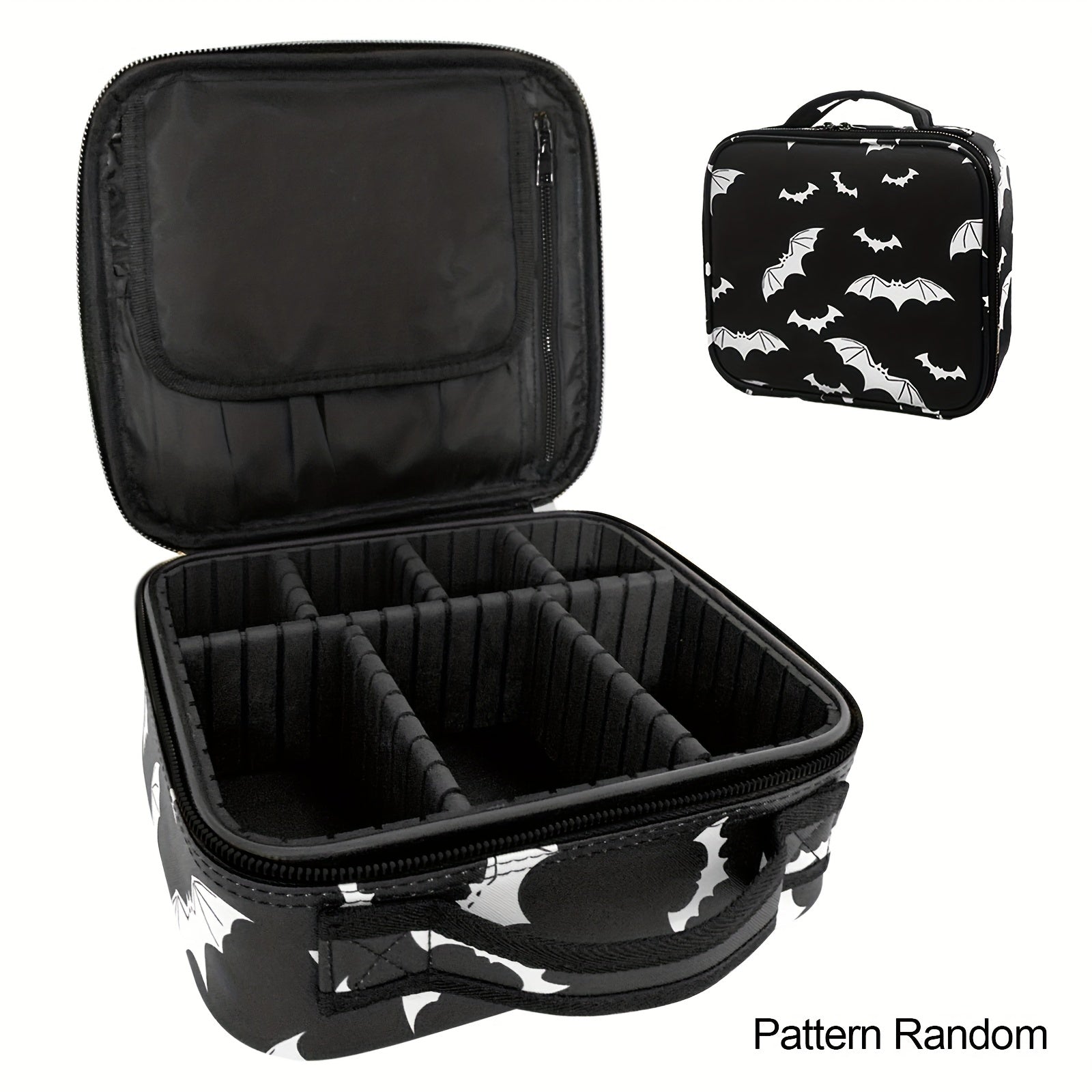 Bat Pattern Makeup Organizer Bag for Women