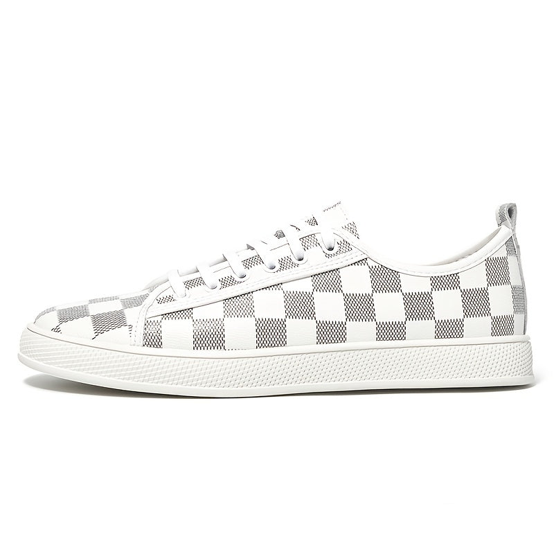 Men's Plaid Print Sneakers Lightweight Walking Shoes