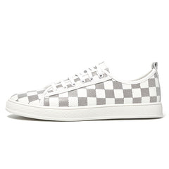 Men's Plaid Print Sneakers Lightweight Walking Shoes