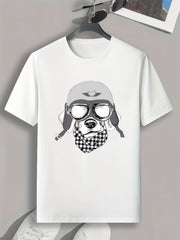 Dog Print Men's Graphic T shirt Casual Comfy Tees For Summer
