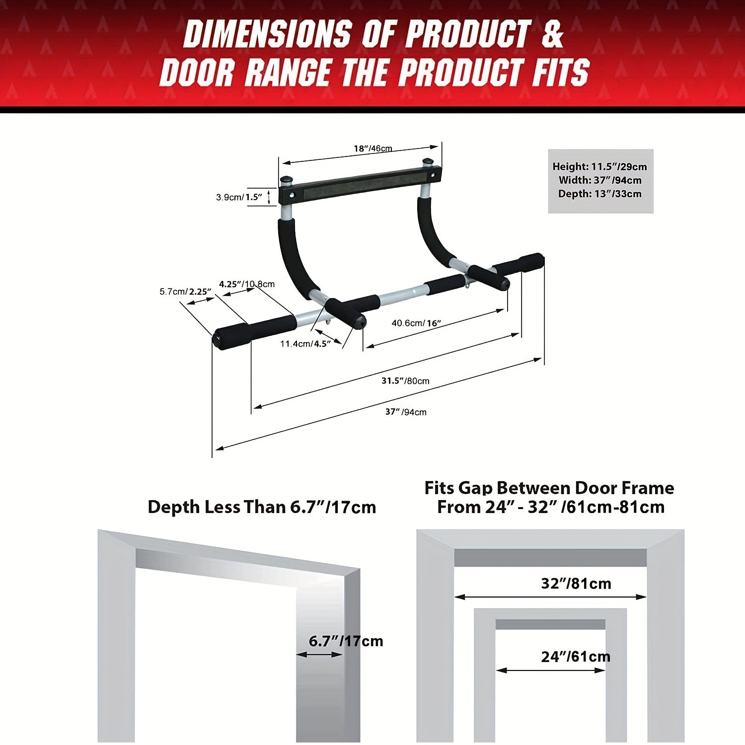 Wall Mounted Pull Up Bar for Home Strength Training