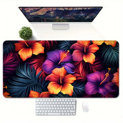 Multicolour Flowers Pattern Mousepad Desk Mat Anti Slip Office Mouse Pad