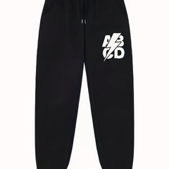 Men's Letter Print Joggers Casual Loose Fit Drawstring Pants