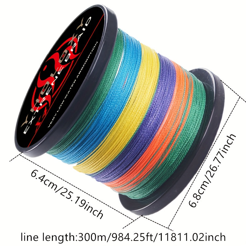 300m 984ft Strong PE Fishing Line 4 Strand Anti-abrasion Braided Main Line