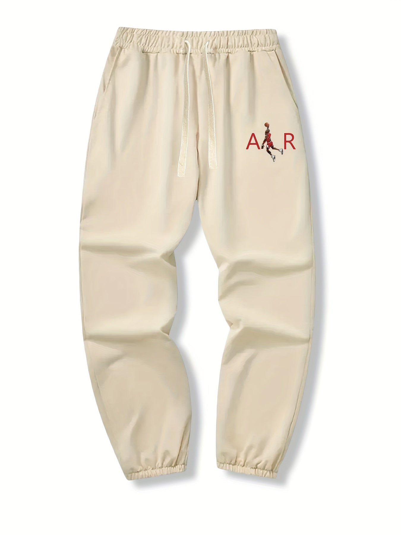 AIR Print Drawstring Sweatpants Loose Fit Pants Men's Casual Joggers