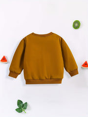 Baby Tractor Print Sweatshirt Long Sleeve Pullover