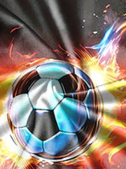 Football In Flame 3D Print Boy's T shirt Kids Casual Short Sleeve Summer Top