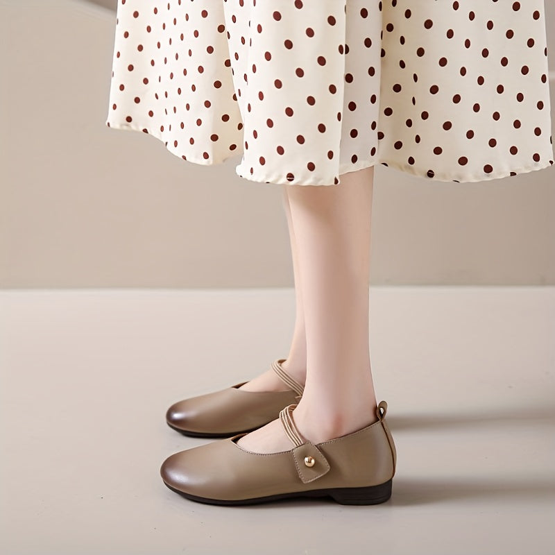 Women's Colorblock Flat Mary Janes Soft Sole Lightweight Shoes