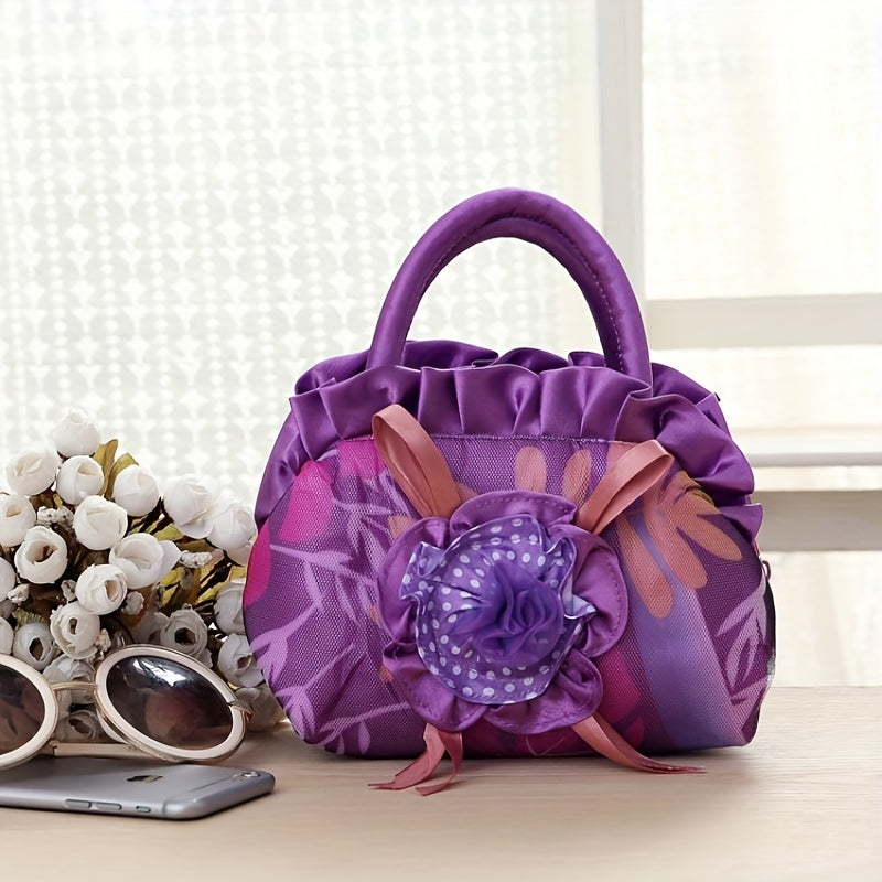Mini Flower Lace Handbag Key Coin Purse Women's Phone Bag