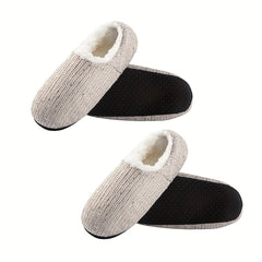 2 Pairs Plush Lined Socks Soft & Warm Low Cut Floor Socks Women's Stockings