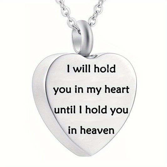 Stainless Steel Heart Shaped Pet Memorial Necklace