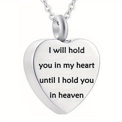 Stainless Steel Heart Shaped Pet Memorial Necklace