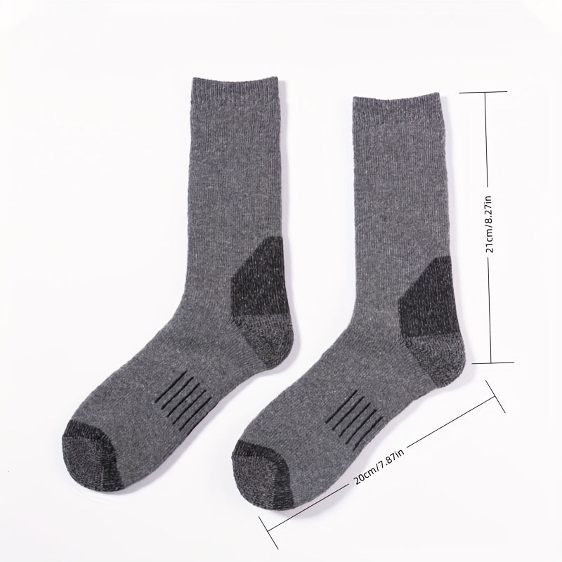 Men's Fleece Wool Socks Thick Warm Breathable Sweat Absorbing
