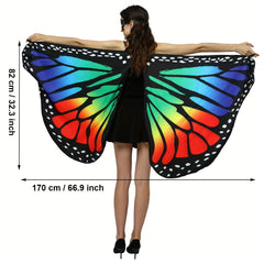 2pcs Butterfly Costumes for Womens Printing Fabric Butterfly Wings for Women