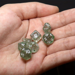 28pcs 4sets Acrylic Golden Foil Board Game Dice Polyhedral Table RPG Dice
