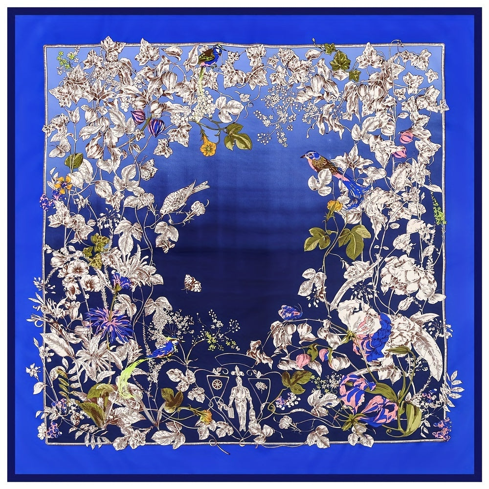 Bird & Flower Bandana Silk Tube Top Casual Shawl Scarf Wrap