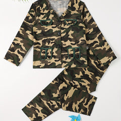 Kids Camouflage Army Uniform Costume Boy's Camo Tactical Suit