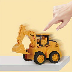 Construction Vehicles Press And Go Car Engineering Excavator Digger & Bulldozer