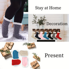 Cozy Fleece-Lined Unisex Fuzzy Socks for Winter Sleep & Daily Wear