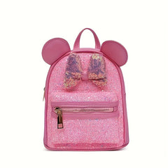 Girls' Sequin Bow Backpack with Big Ears