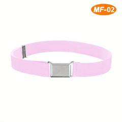 Kids Elastic Solid Pants Belt Adjustable Length Belt